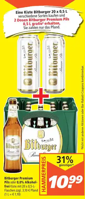 Marktkauf Bitburger 20*500ml Angebot