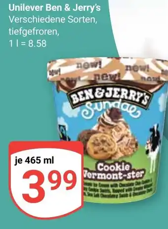 Globus Ben & Jerry's Unilever 465 ml Angebot