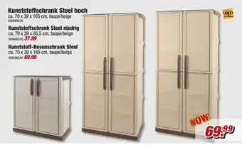 Poco Kunststoffschrank Steel Hoch, Steel Niedrig Oder Kunststoff-besenschrank Steel Angebot