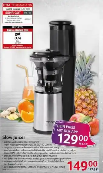 Selgros Slow Juicer Angebot