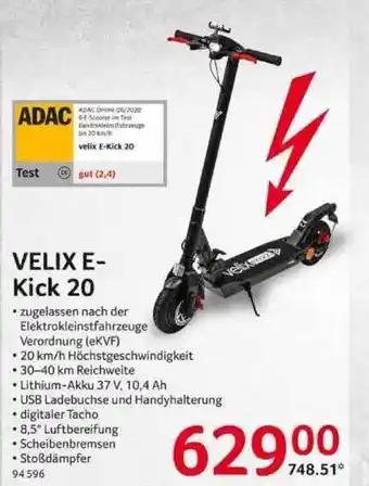 Selgros Adac Velixe-kick 20 Angebot