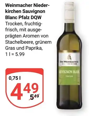 Globus Weinmacher Niederkirchen Sauvignon Blanc Pfalz DQW 0,75 L Angebot