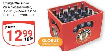 Globus Erdinger Weiẞbier 20 x 0,5 l Angebot