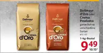 Selgros Dallmayr D'oro Oder Crema Prodomo Angebot