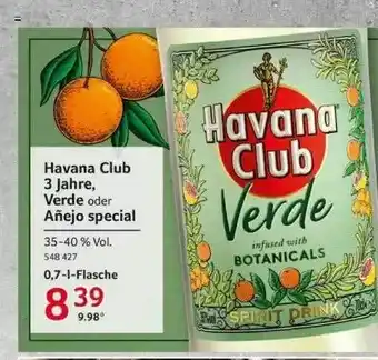 Selgros Havana Club 3 Jahre, Verde Oder Añejo Special Angebot