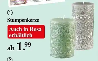 Woolworth Stumpenkerze Angebot