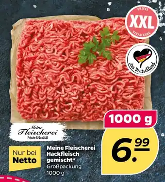 NETTO Meine Fleischerei Hackfleisch gemischt 1000 g Angebot