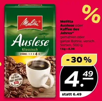 NETTO Melitta Auslese oder Kaffee des Jahres 500 g Angebot