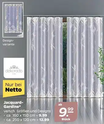 NETTO Jacquard Gardine Angebot