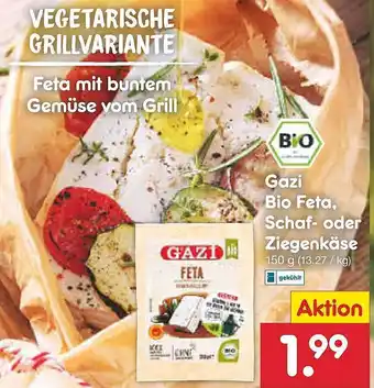 Netto Marken-Discount Gazzi Bio Feta, Schaf Oder Ziegenkäse Angebot