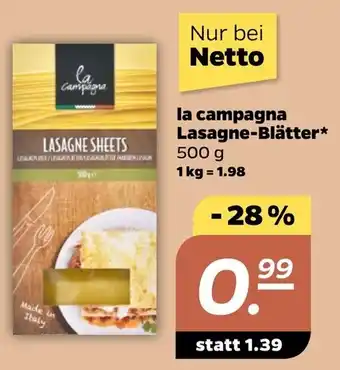 NETTO la campagna Lasagne Blätter 500 g Angebot