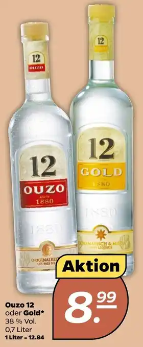 NETTO Ouzo 12 oder Gold 0,7 Liter Angebot