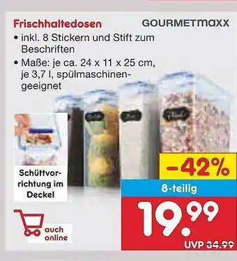 Netto Marken-Discount Gourmet Maxx Frischhaltedosen Angebot