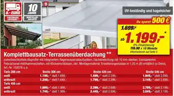 toom Baumarkt Komplettbausatz Terrassenüberdachung Angebot