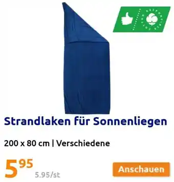 Action Strandlaken für Sonnenliegen 200 x 80 cm Angebot