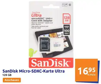 Action SanDisk Micro SDXC Karte Ultra 128 GB Angebot