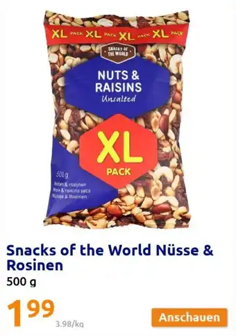 Action Snacks of the World Nüsse & Rosinen 500 g Angebot