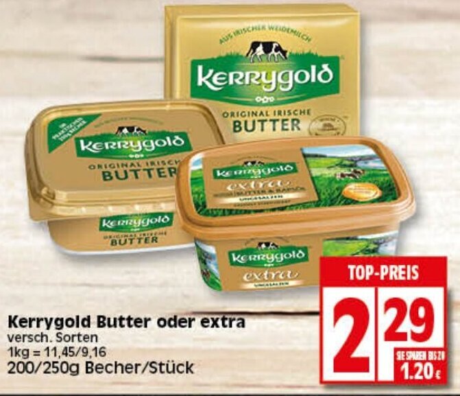Alle Kerrygold butter Angebote Entdecken Sie das günstigste Kerrygold butter Angebot!