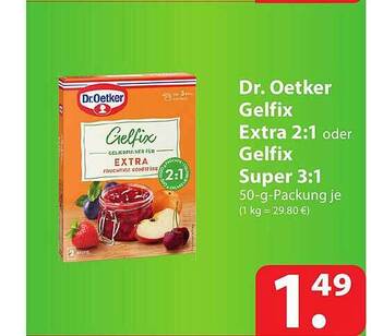 Famila Nord Ost Dr Oetker Gelfix Extra 2:1 Oder Super 3:1 Angebot