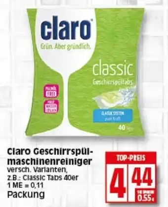 Elli Markt Claro Geschirrspülmaschinenreiniger Angebot