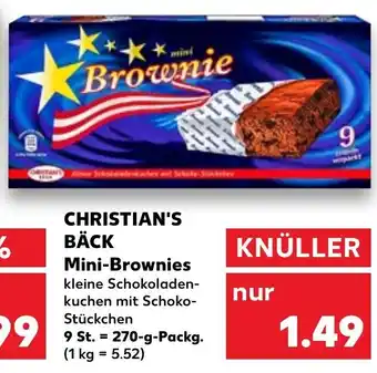 Kaufland Christian's Bäck Mini-Brownies 270 g Packg. Angebot