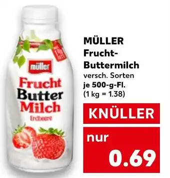 Kaufland Müller Fruscht Buttermilch 500 g Fl. Angebot