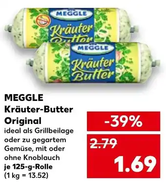 Kaufland Meggle Kräuter Butter Original 125 g Rolle Angebot