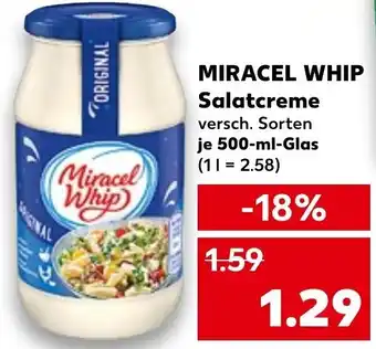 Kaufland Miracel Whip Salatcreme 500 ml Glas Angebot