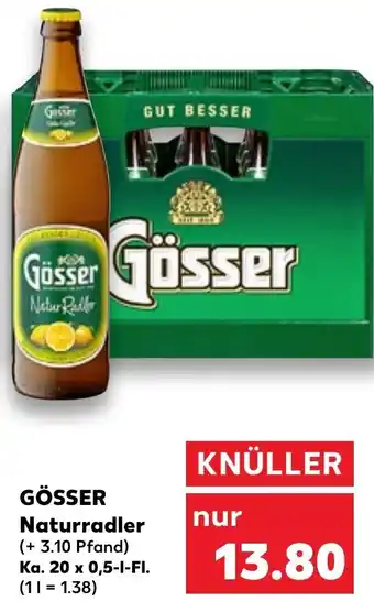 Kaufland Gösser Naturradler 20 x 0,5 l Fl. Angebot