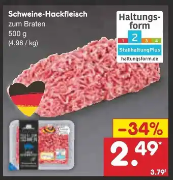 Netto Marken-Discount Schweine-Hackfleisch 500g Angebot