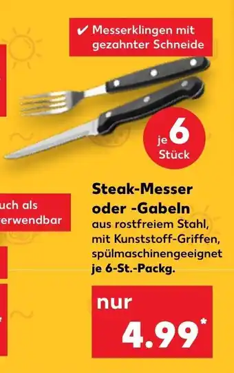 Kaufland Steak-Messer oder - Gabeln 6 St.-Packg. Angebot