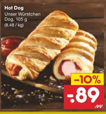 Netto Marken-Discount Hot Dog 105g Angebot