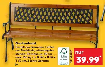 Kaufland Gartenbank B 126 x H 74 x T 52 cm Angebot