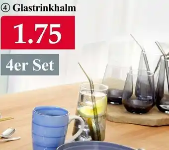 Woolworth Glastrinkhalm 4er Set Angebot