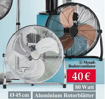 Woolworth Metall Bodenventilator 80 Watt Angebot