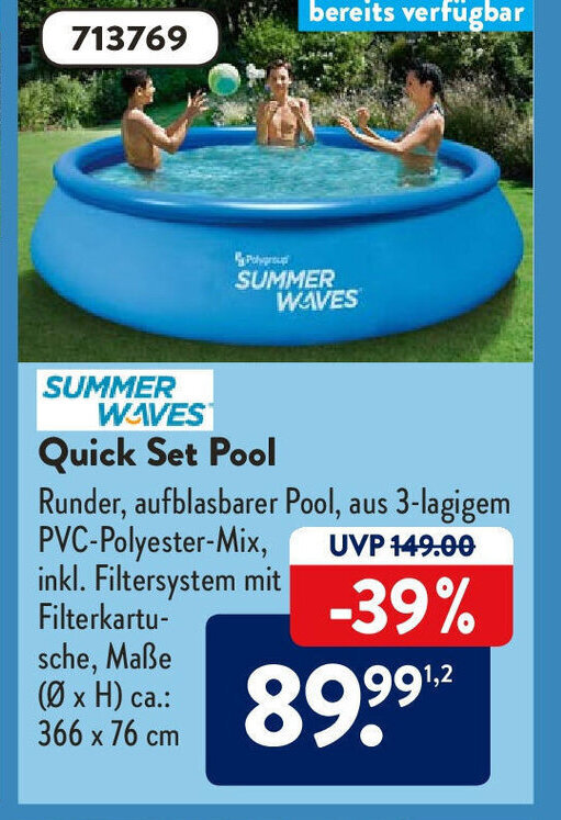 Der Summer Waves Quick Set Oval Pool Ab 12.5.2024 Bei Aldi Süd – PEHFP