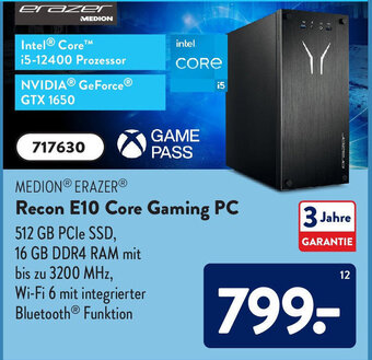 Aldi Süd Medion Erazer Recon E10 Core Gaming PC Angebot