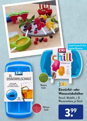 Aldi Süd joie Eiswürfel oder Wassereisbehälter Angebot