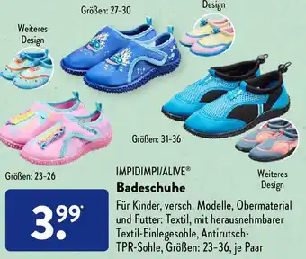 Aldi Süd Impidimpi/Alive Badeschuhe Angebot
