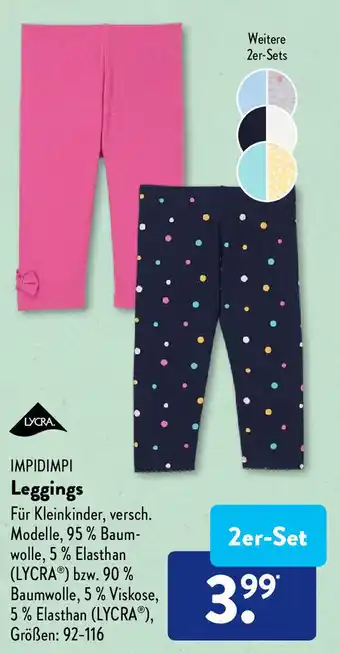 Aldi Süd Impidimpi Leggings 2er Set Angebot