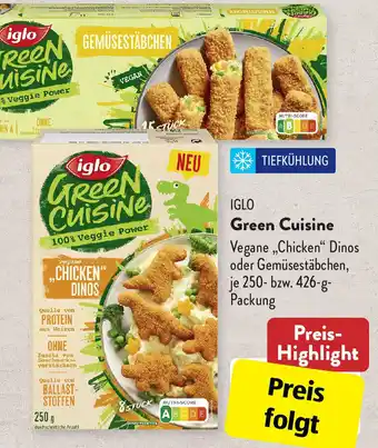 Aldi Süd Iglo Green Cuisine 250-426 g Packung Angebot