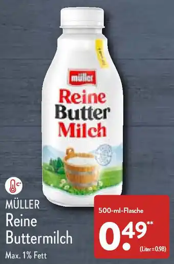 Aldi Nord Müller Reine Buttermilch 500 ml Flasche Angebot