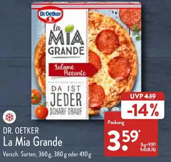 Aldi Nord Dr. Oetker La Mia Grande 360 g, 380 g oder 410 g Angebot