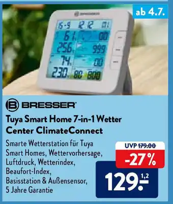 Aldi Nord Bresser Tuya Smart Home 7in1 Wetter Center Climate Connect Angebot