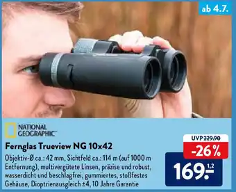 Aldi Nord National Geographic Fernglas Trueview NG 10x42 Angebot