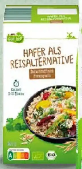 Aldi Nord Gut Bio Hafer als Reisalternative 500 g Packung Angebot