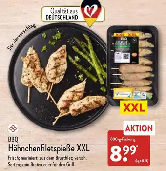 Aldi Nord BBQ Hähnchenfiletspieße XXL 800 g Packung Angebot