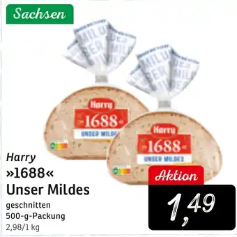 KONSUM Harry 1688 Unser Mildes 500 g Packung Angebot