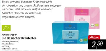 KONSUM Himmelbauer Bio Basischer Kräutertee 30 g Packung Angebot