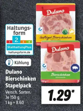 Lidl Dulano bierschinken Angebot